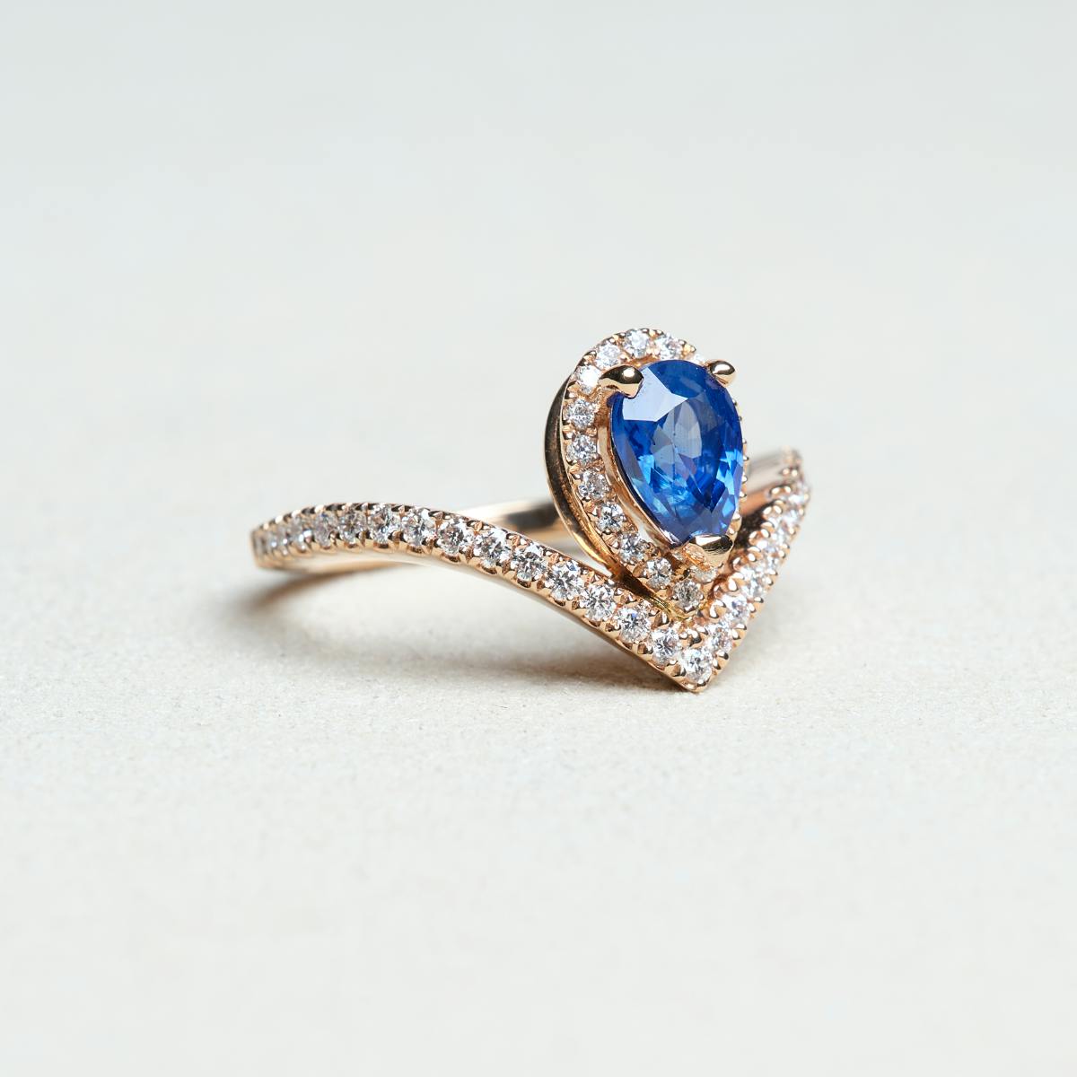 Diane | Bague Saphir & Diamants